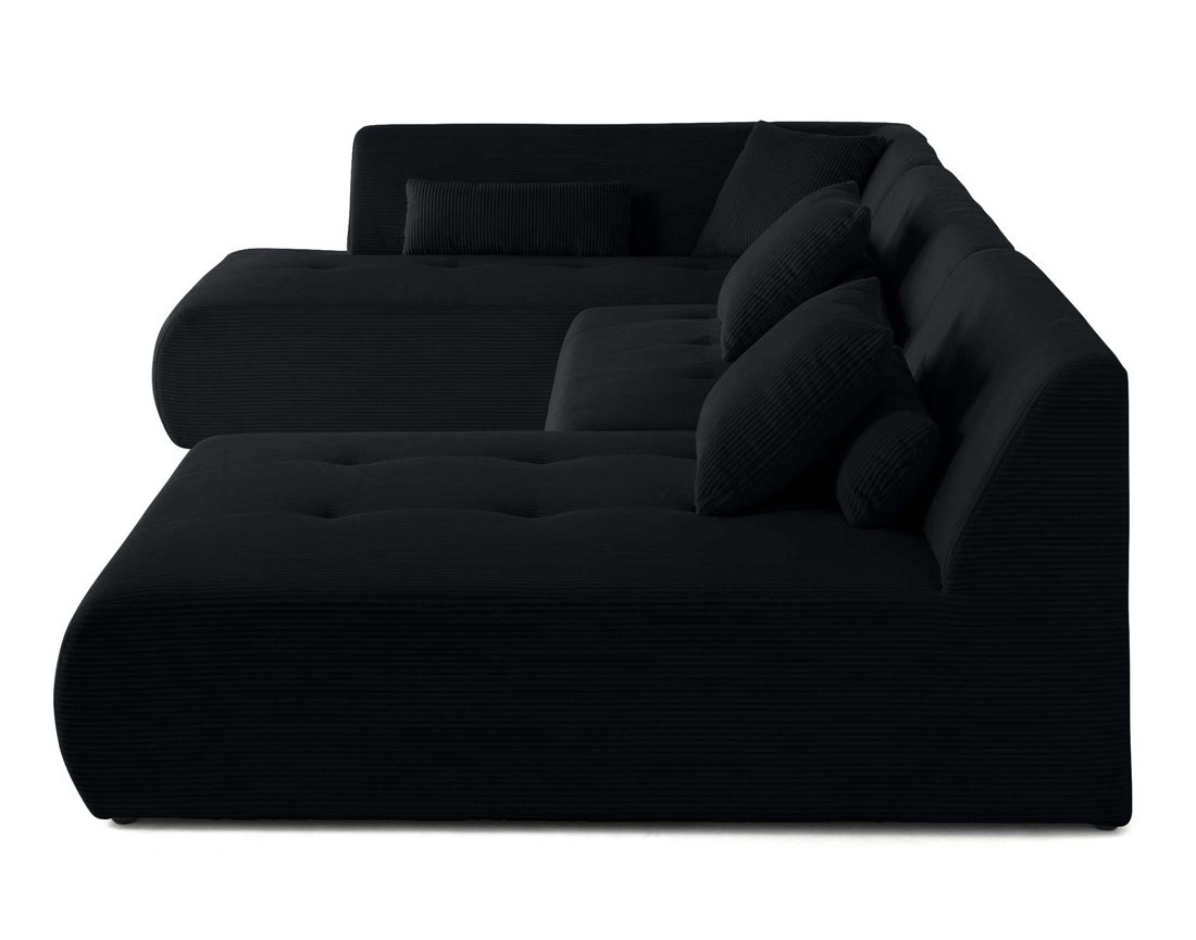 Canapé modulable d'angle gauche 7 places en velours côtelé Onyx Canapé modulable d'angle gauche 7 places en velours côtelé Onyx