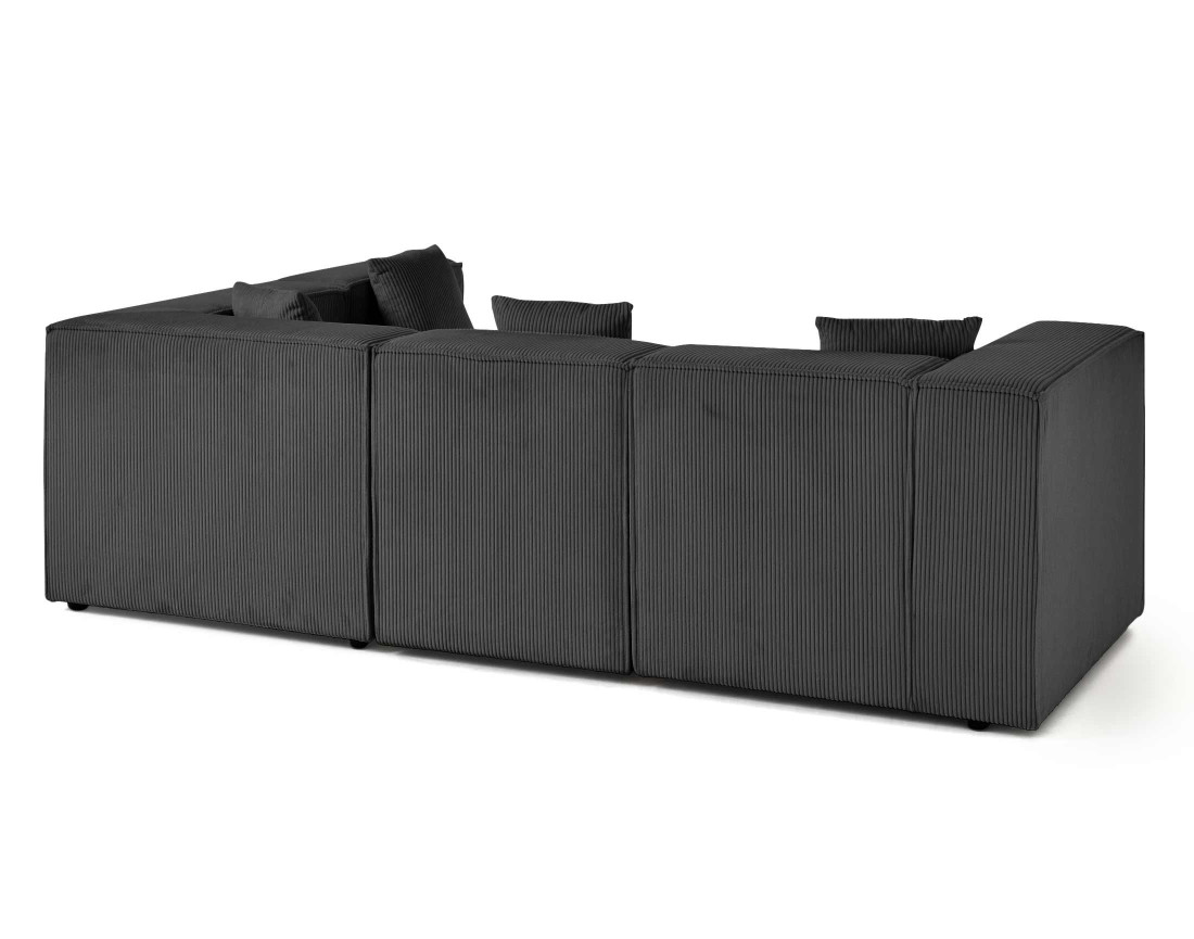 Canapé modulable d'angle droit 4 places en velours côtelé Arty Canapé modulable d'angle droit 4 places en velours côtelé Arty