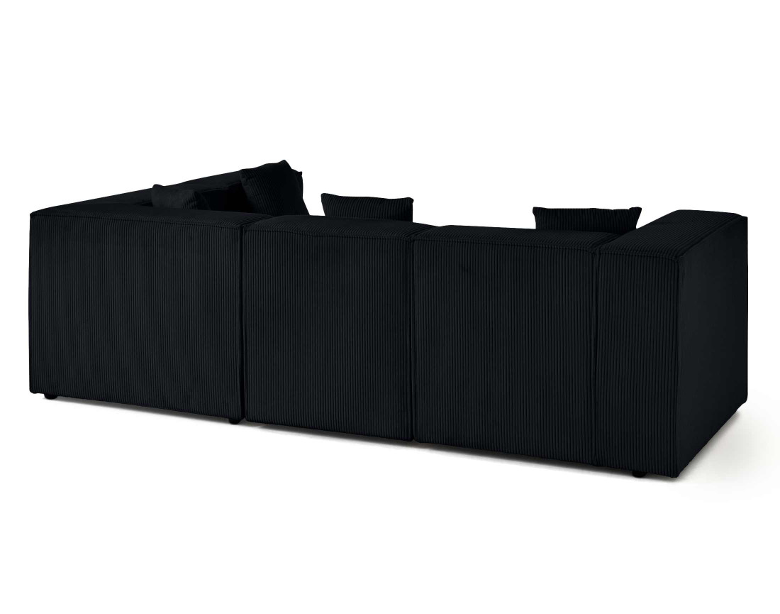 Canapé modulable d'angle droit 4 places en velours côtelé Arty Canapé modulable d'angle droit 4 places en velours côtelé Arty