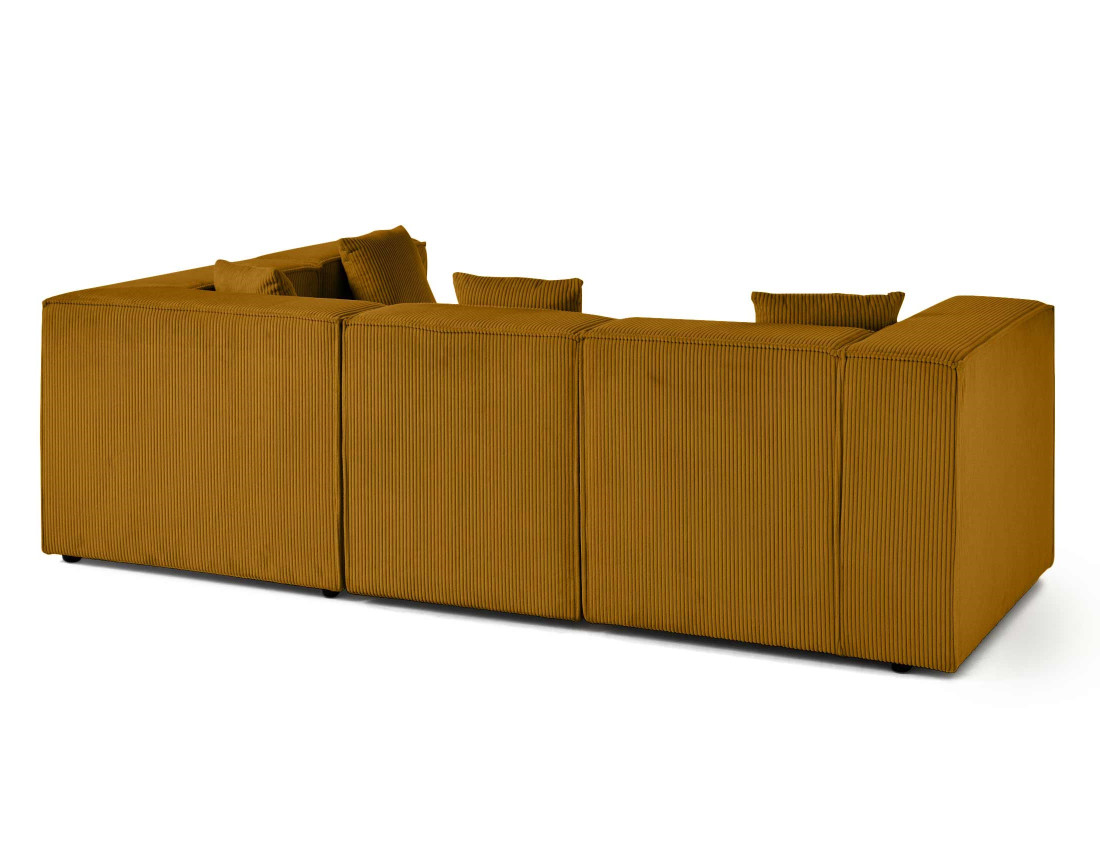 Canapé modulable d'angle droit 4 places en velours côtelé Arty Canapé modulable d'angle droit 4 places en velours côtelé Arty