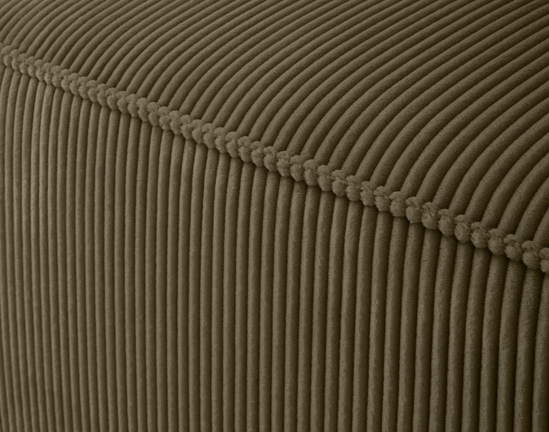 Canapé modulable d'angle droit 4 places en velours côtelé Arty