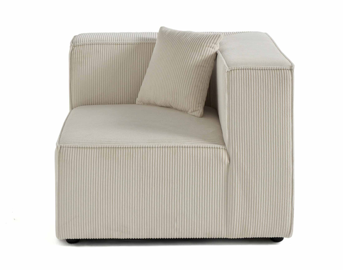 Module d'assise d'angle réversible en velours côtelé Arty Module d'assise d'angle réversible en velours côtelé Arty