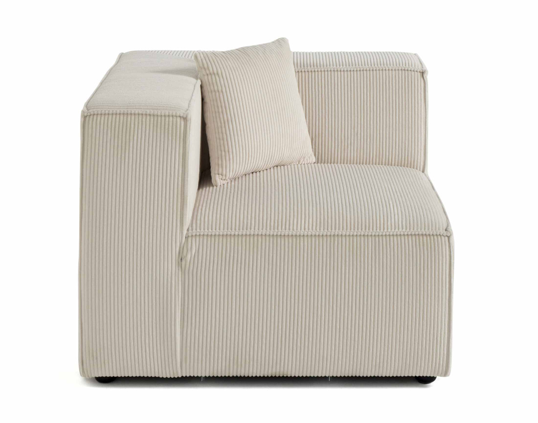 Module d'assise d'angle réversible en velours côtelé Arty Module d'assise d'angle réversible en velours côtelé Arty