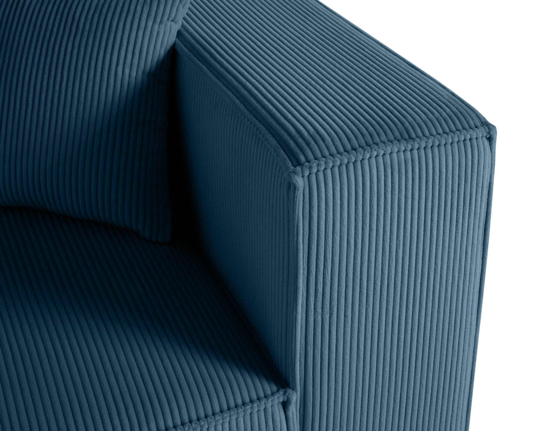 Module d'assise d'angle réversible en velours côtelé Arty
