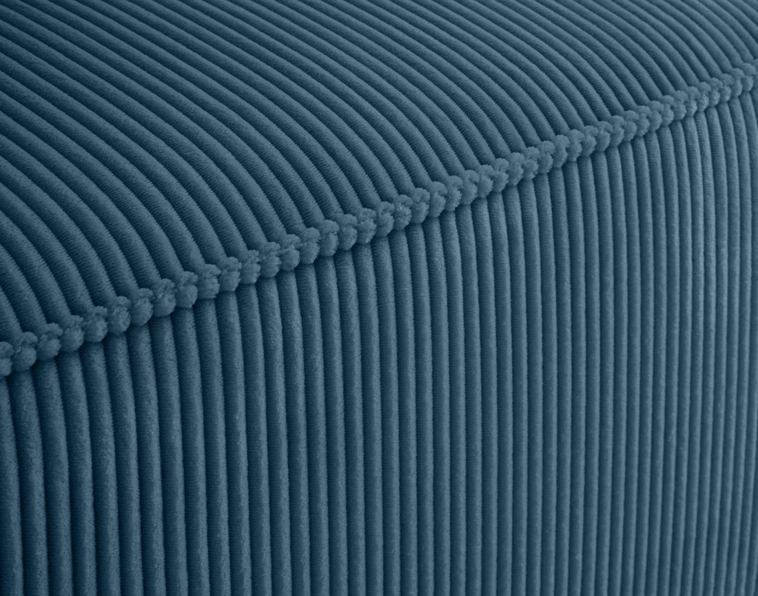 Module d'assise d'angle réversible en velours côtelé Arty