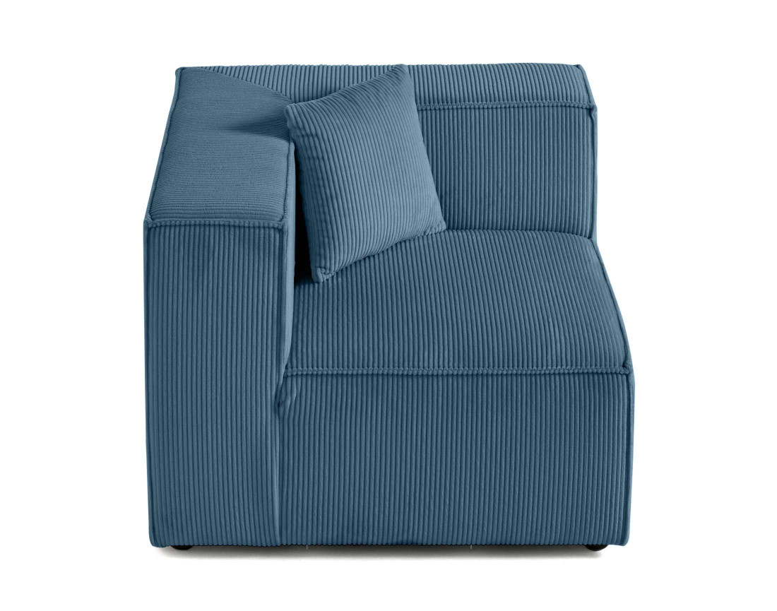 Module d'assise d'angle réversible en velours côtelé Arty