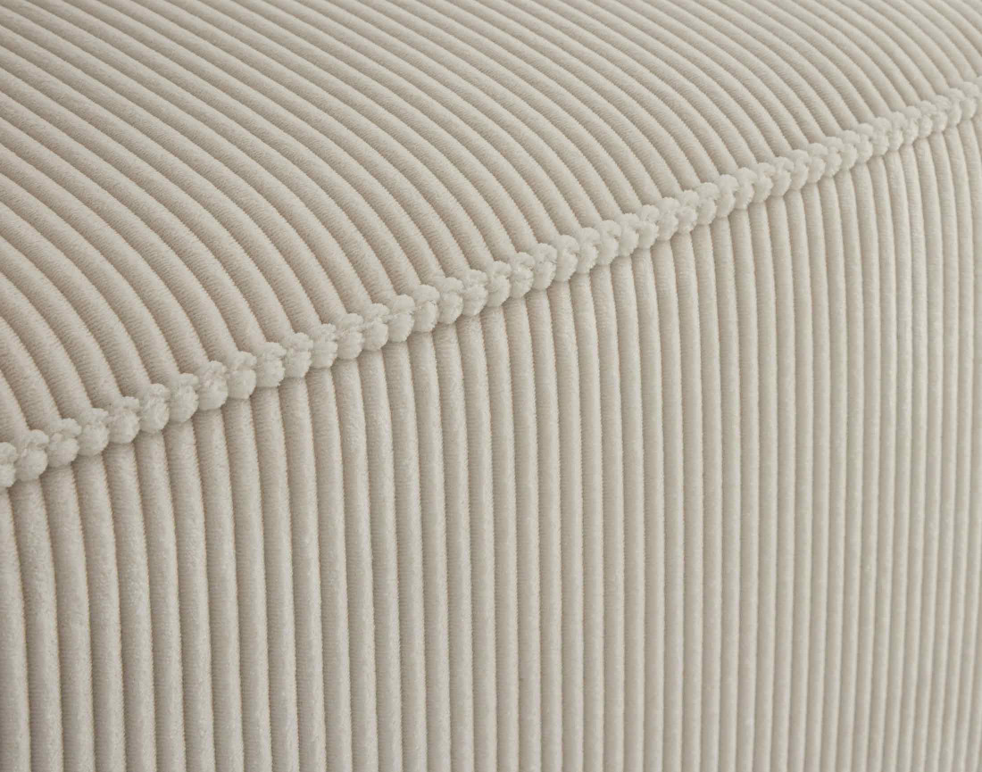 Module d'assise droit en velours côtelé Arty