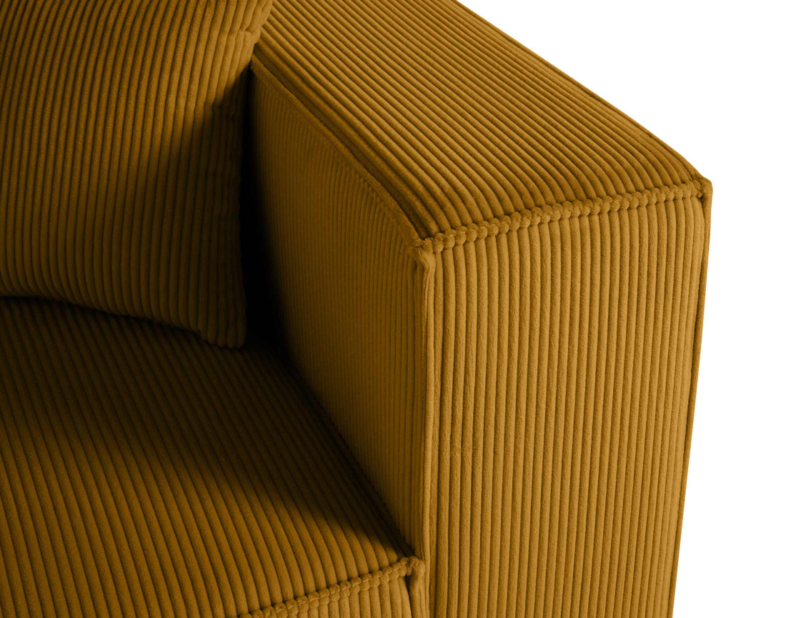 Module d'assise droit en velours côtelé Arty