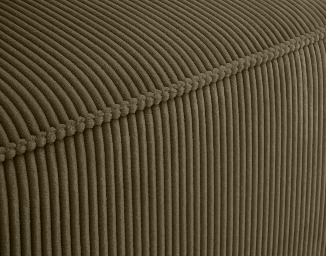 Module d'assise droit en velours côtelé Arty