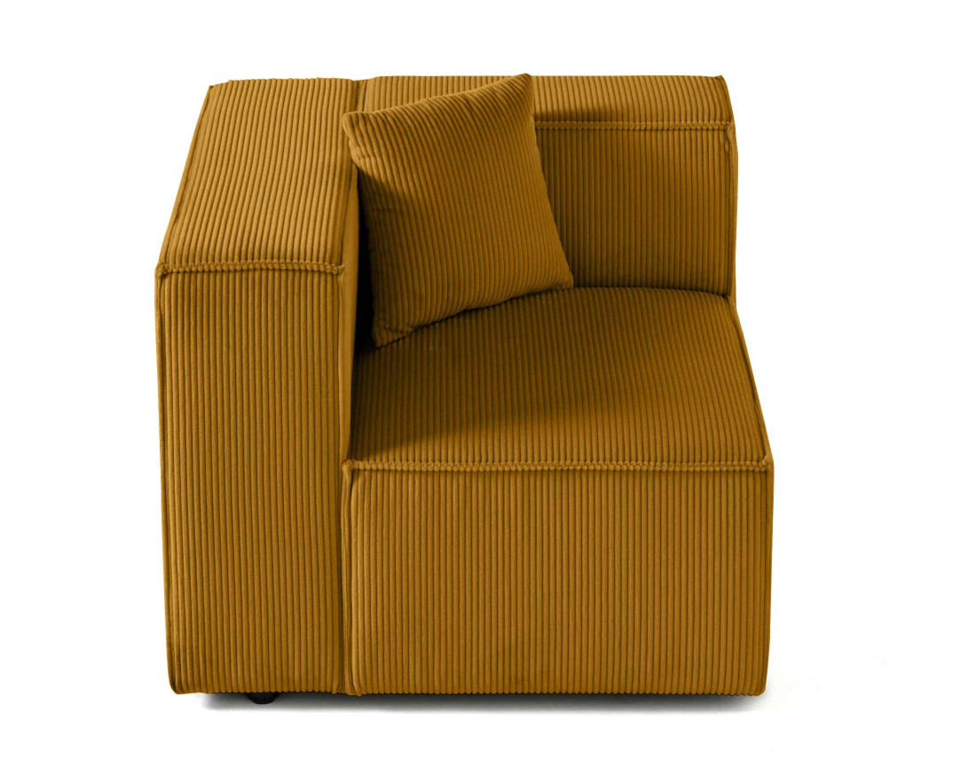 Module d'assise gauche en velours côtelé Arty