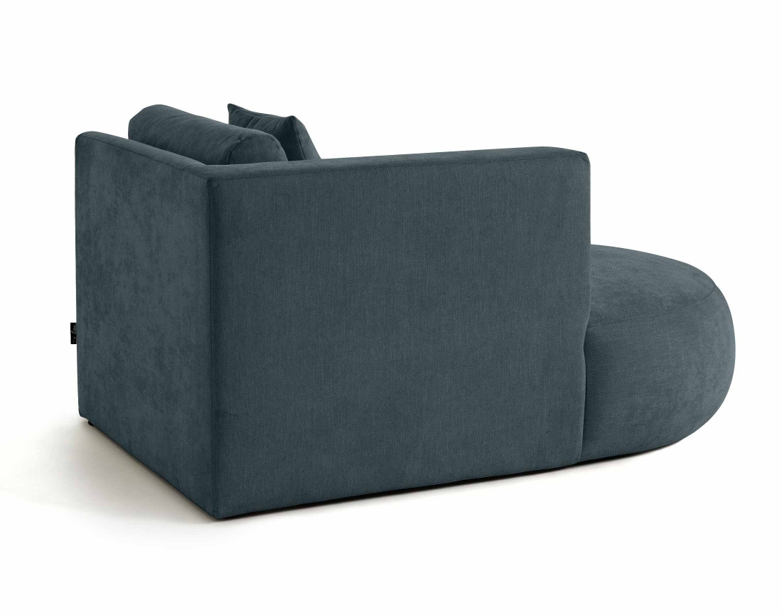 Module d'assise méridienne gauche en tissu texturé Santorini