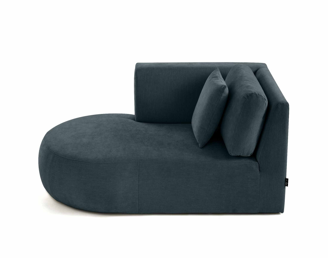 Module d'assise méridienne gauche en tissu texturé Santorini