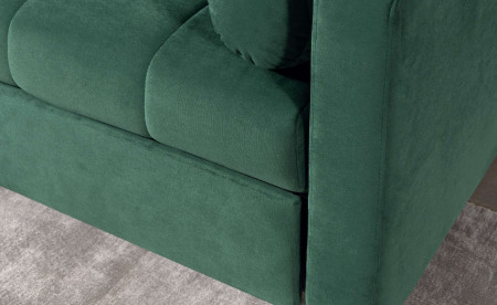 POLAR - Canapé d'angle réversible convertible - en velours au design scandinave - 4 places POLAR - Canapé d'angle réversible convertible - en velours au design scandinave - 4 places