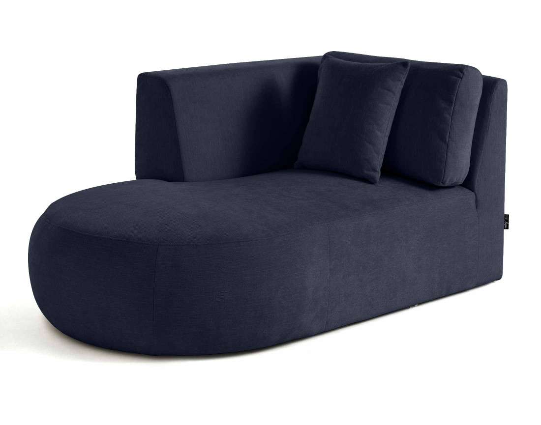 Module d'assise méridienne gauche en tissu texturé Santorini