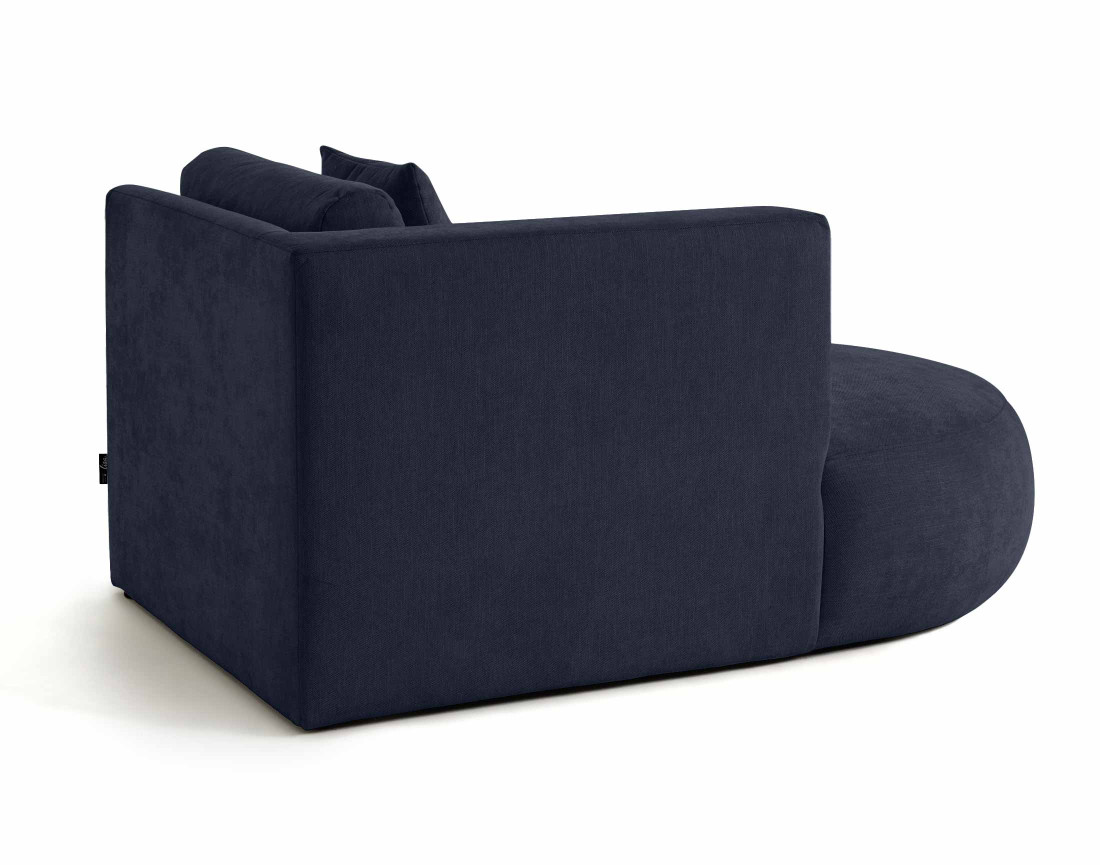 Module d'assise méridienne gauche en tissu texturé Santorini