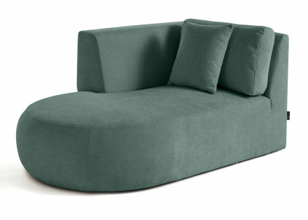Module d'assise méridienne gauche en tissu texturé Santorini
