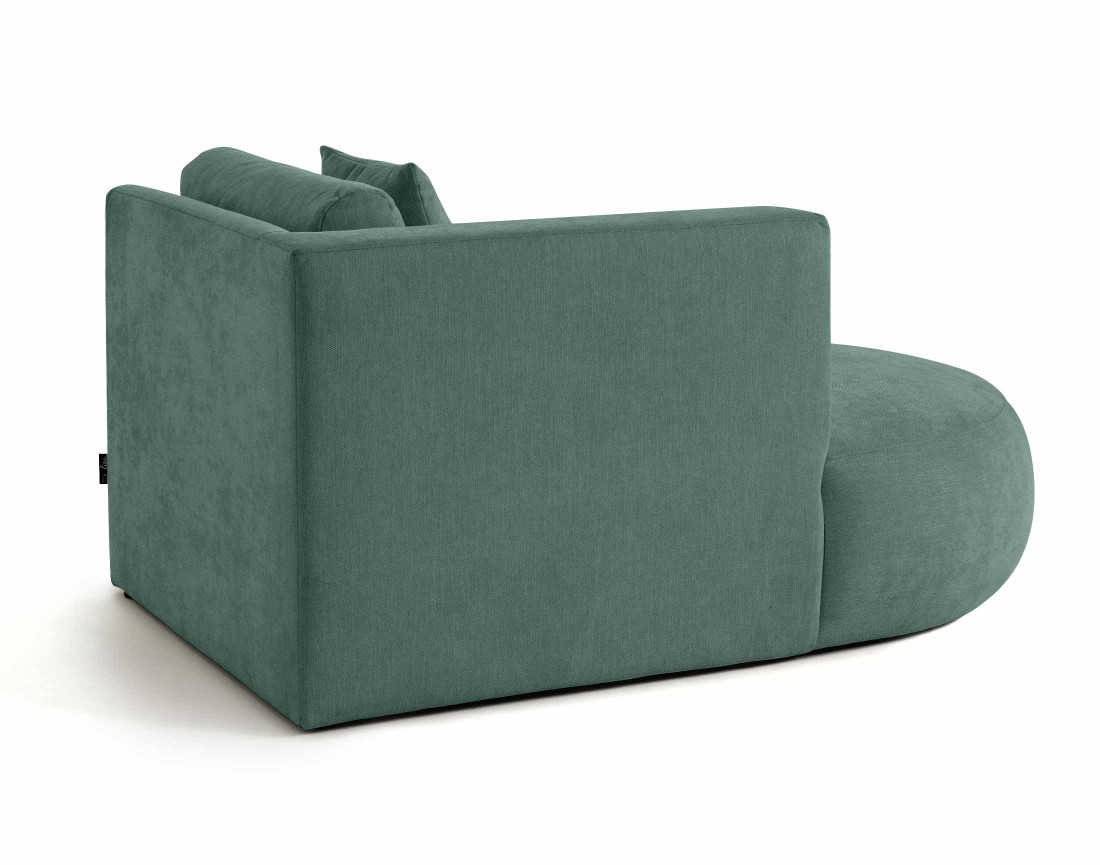 Module d'assise méridienne gauche en tissu texturé Santorini