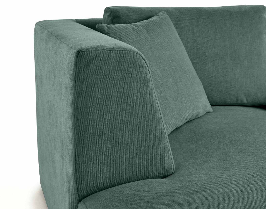 Module d'assise méridienne gauche en tissu texturé Santorini