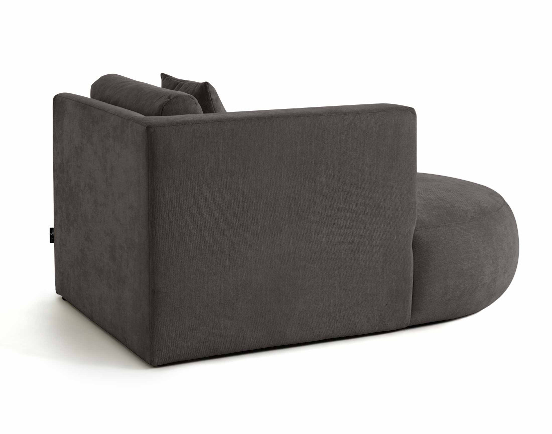 Module d'assise méridienne gauche en tissu texturé Santorini Module d'assise méridienne gauche en tissu texturé Santorini