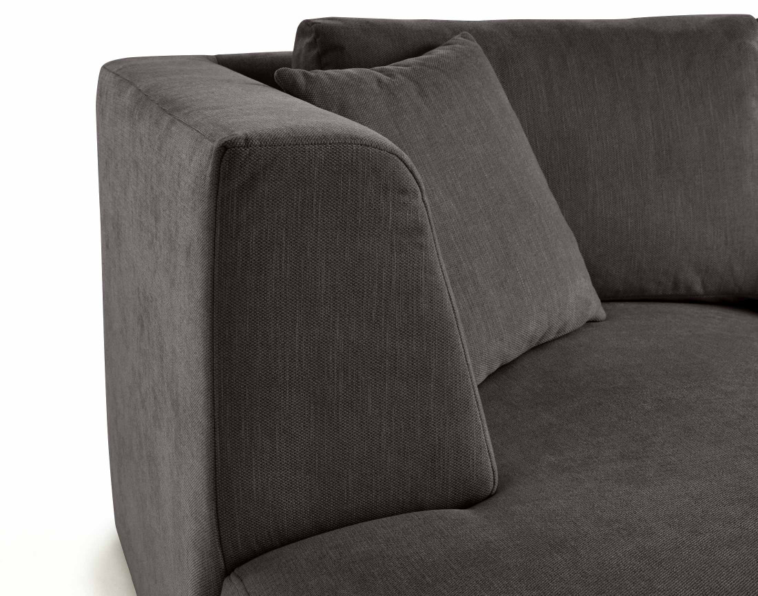 Module d'assise méridienne gauche en tissu texturé Santorini Module d'assise méridienne gauche en tissu texturé Santorini