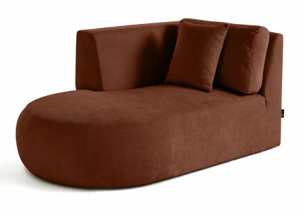 Module d'assise méridienne gauche en tissu texturé Santorini