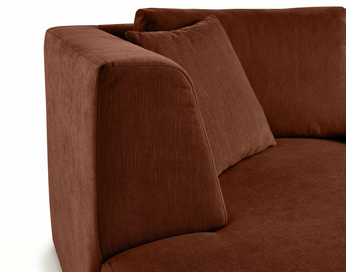 Module d'assise méridienne gauche en tissu texturé Santorini