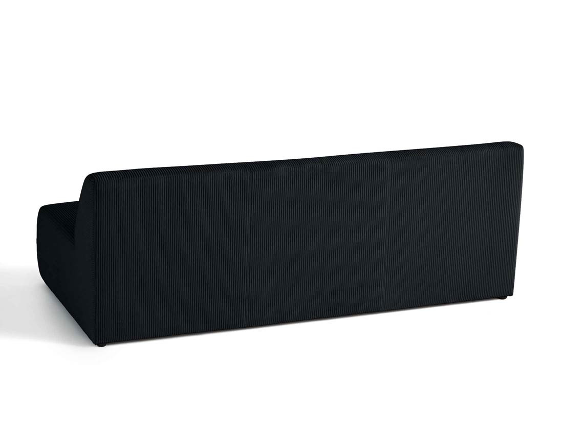 Canapé droit 3 places en velours côtelé Onyx Canapé droit 3 places en velours côtelé Onyx