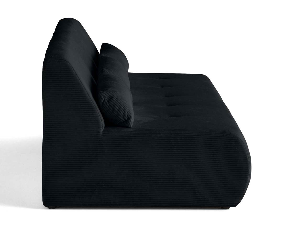 Canapé droit 3 places en velours côtelé Onyx Canapé droit 3 places en velours côtelé Onyx