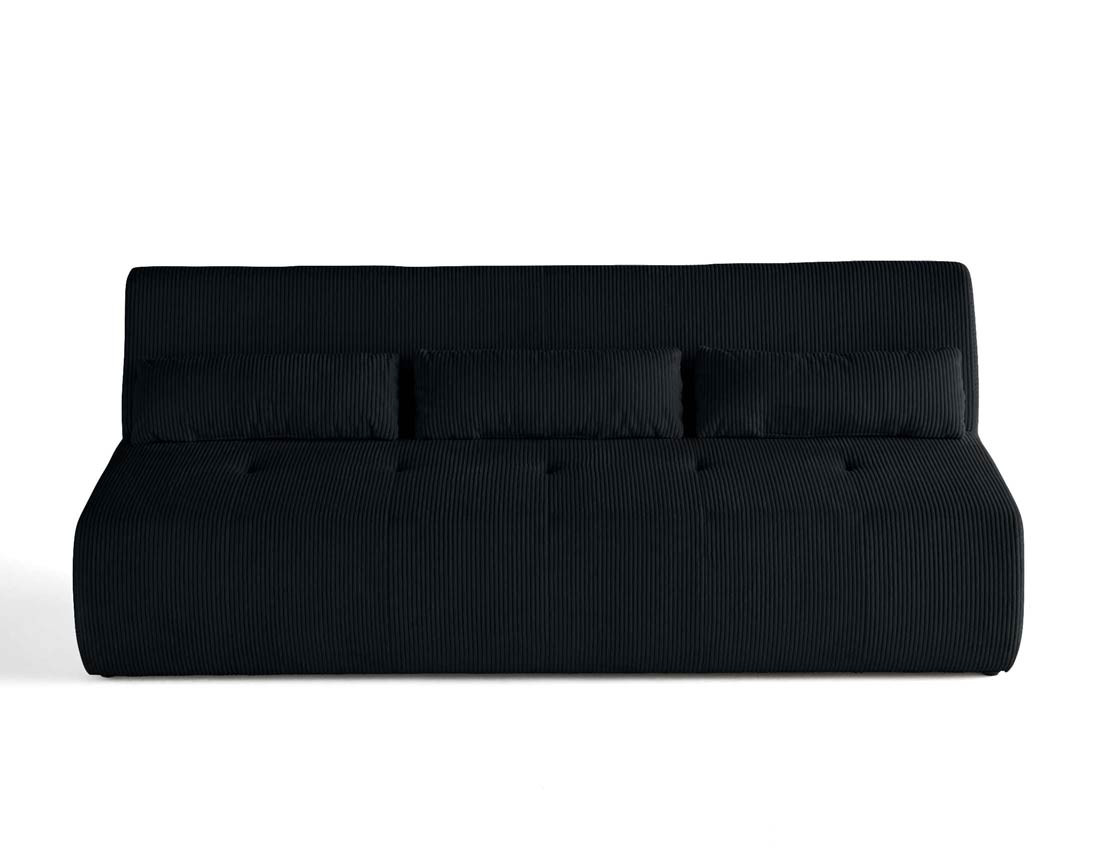 Canapé droit 3 places en velours côtelé Onyx Canapé droit 3 places en velours côtelé Onyx