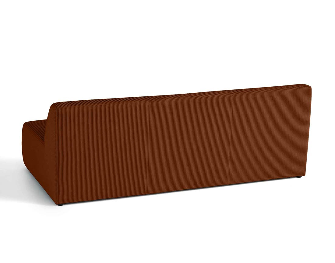 Canapé droit 3 places en velours côtelé Onyx