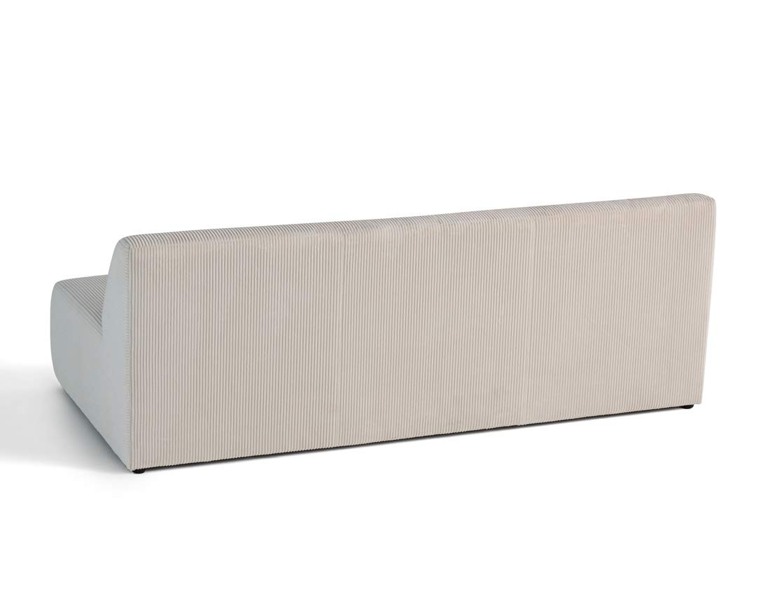 Canapé droit 3 places en velours côtelé Onyx