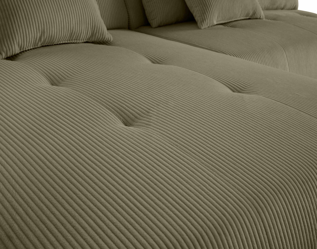 Canapé modulable d'angle droit 5 places en velours côtelé Onyx Canapé modulable d'angle droit 5 places en velours côtelé Onyx