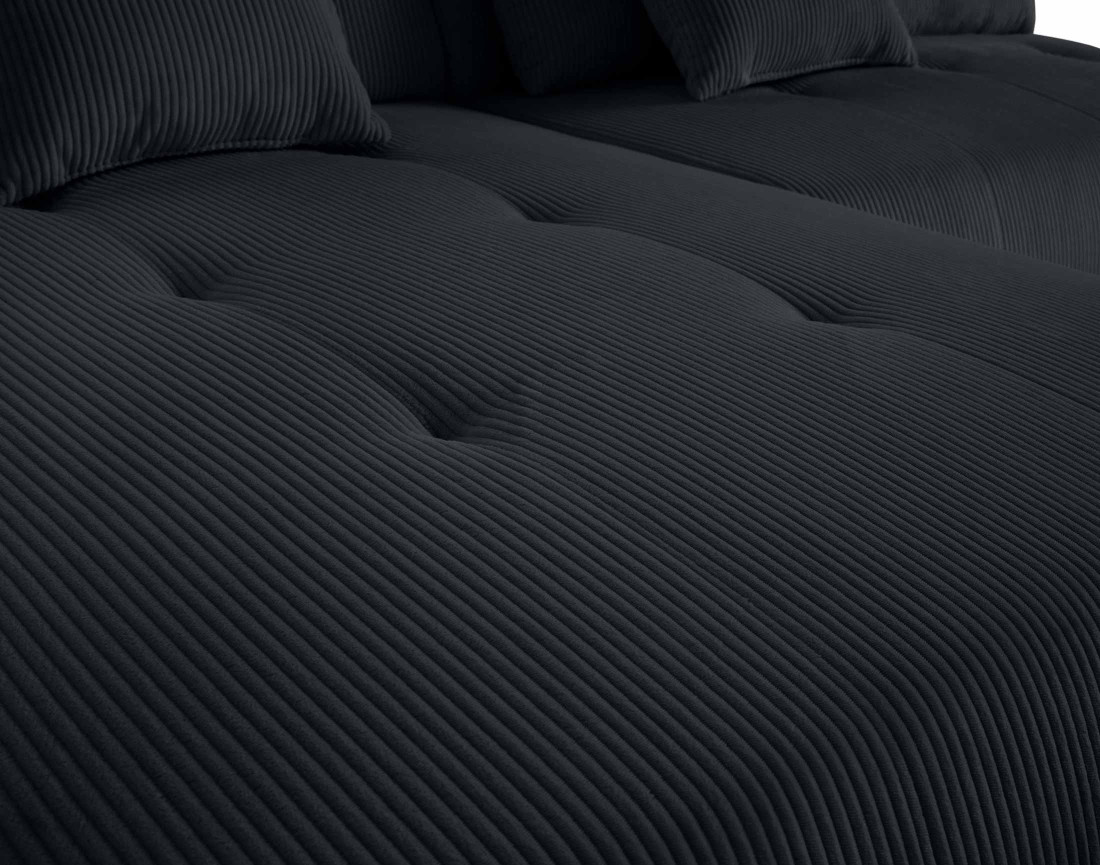 Canapé modulable d'angle gauche 5 places en velours côtelé Onyx Canapé modulable d'angle gauche 5 places en velours côtelé Onyx