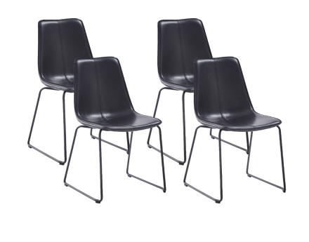 Lot de quatre chaises en simili Cuzco