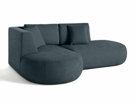 Canapé modulable d'angle gauche 4 places en tissu texturé Santorini