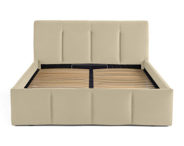 Lit coffre 140x190 cm en velours sommier inclus Elysia