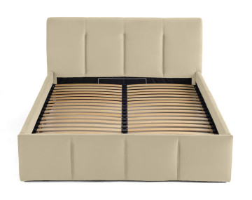 Lit coffre 140x190 cm en velours sommier inclus Elysia