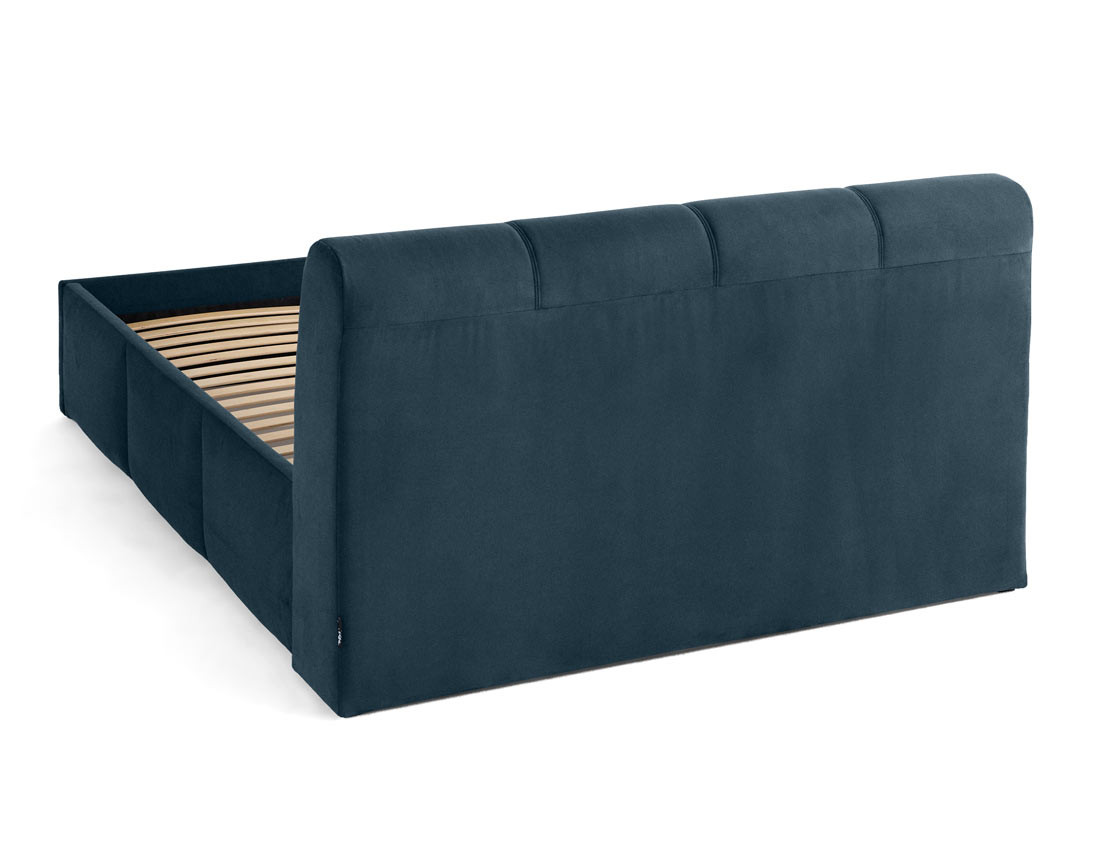 Lit coffre 140x190 cm en velours sommier inclus Elysia
