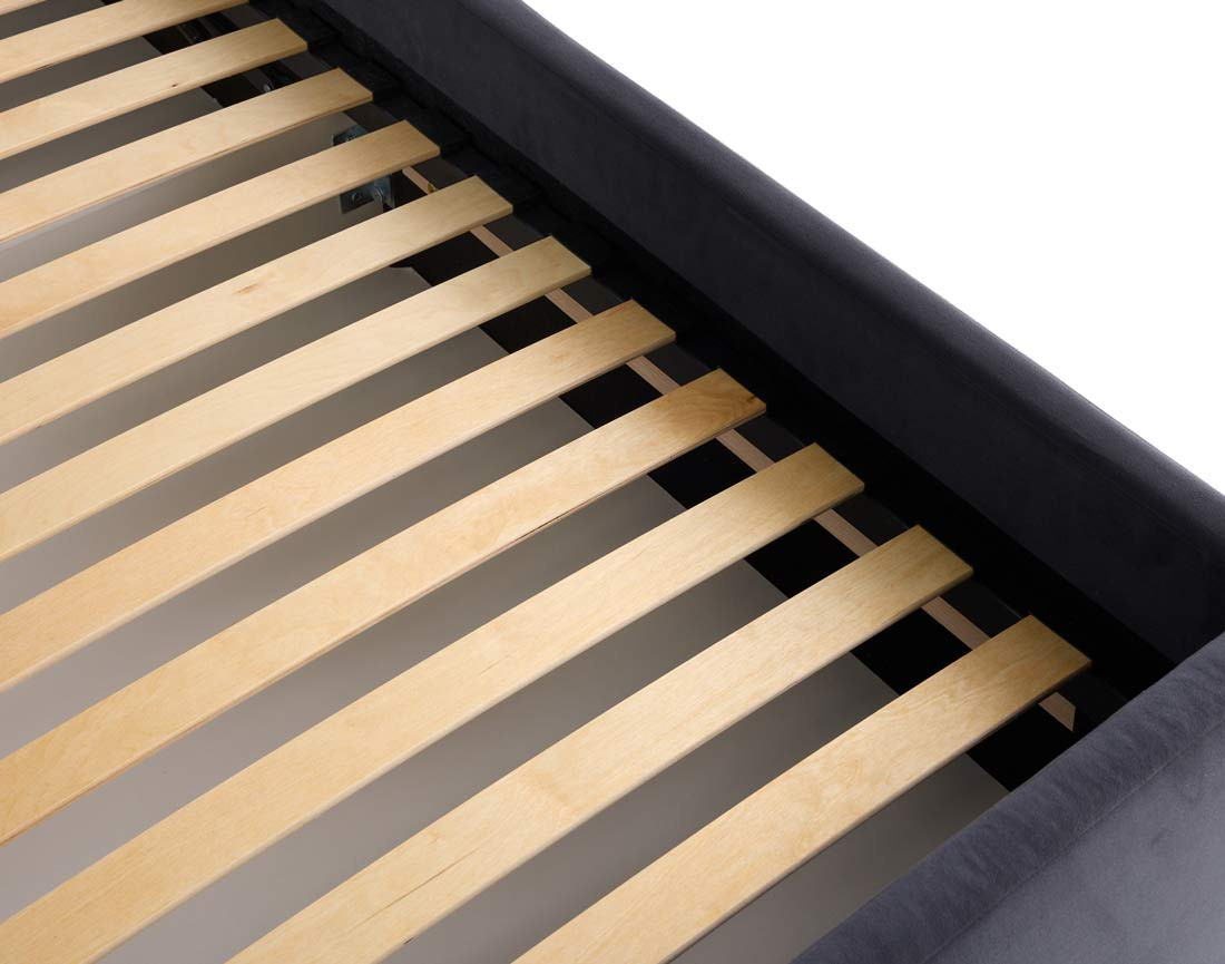 Lit coffre 140x190 cm en velours sommier inclus Elysia