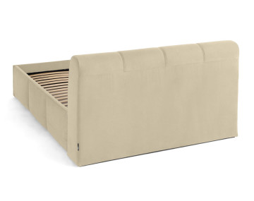 Lit coffre 140x190 cm en velours sommier inclus Elysia
