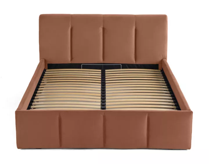 Lit coffre 160x200 en velours sommier inclus Elysia