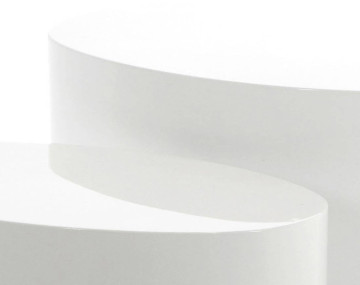 Lot de 2 tables basses blanc 48 et 40 cm Aeryn