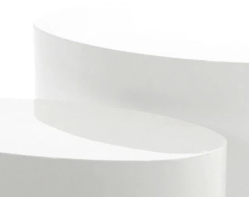Lot de 2 tables basses blanc 48 et 40 cm Aeryn