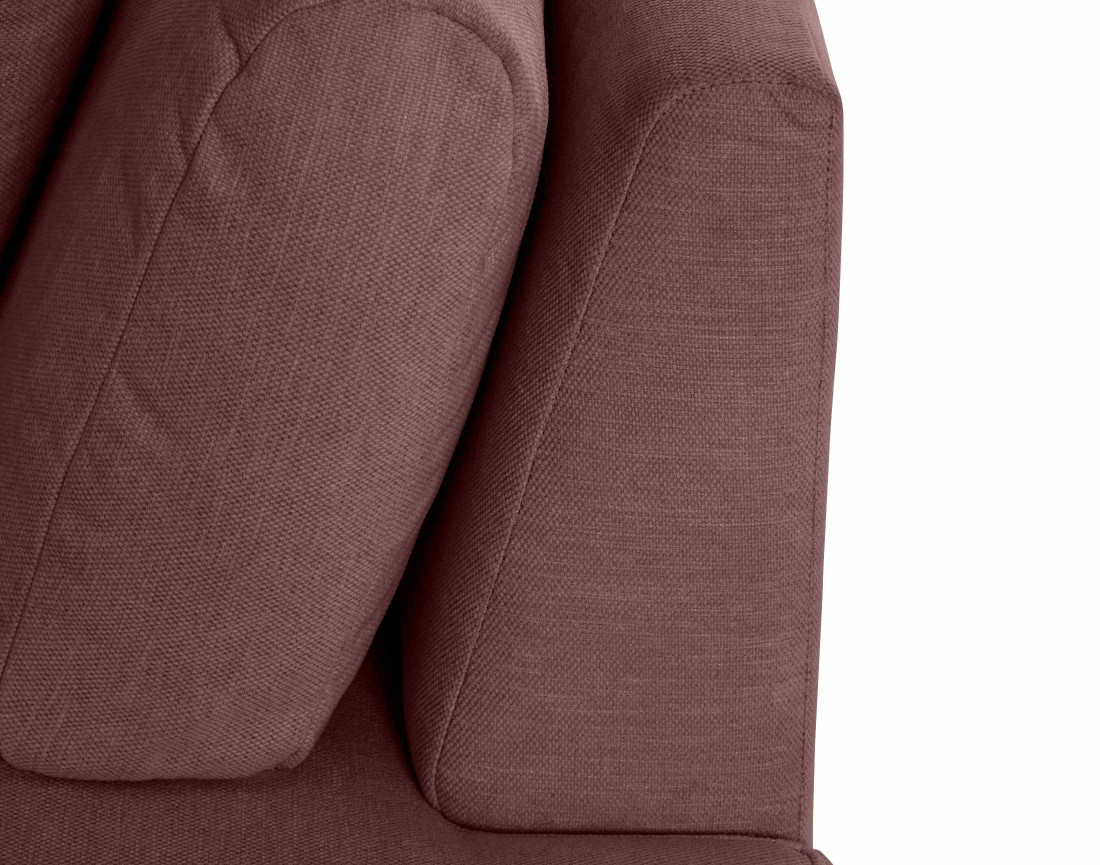 Canapé modulable d'angle gauche avec pouf 5 places en tissu texturé Santorini