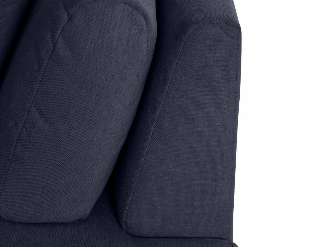 Canapé modulable d'angle gauche avec pouf 5 places en tissu texturé Santorini