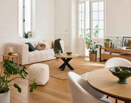 Canapé 3 places en tissu...