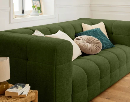 Canapé 3 places en tissu texturé Suzano