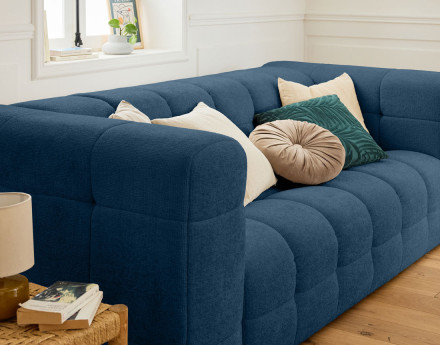 Canapé 3 places en tissu texturé Suzano