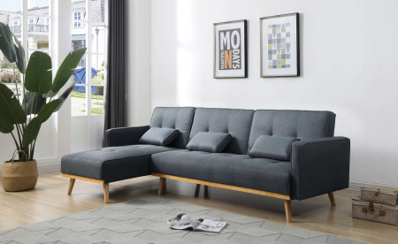 Finlande - Canapé d'angle réversible convertible - Style scandinave - Tissu Finlande - Canapé d'angle réversible convertible - Style scandinave - Tissu