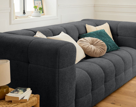 Canapé 3 places en tissu...